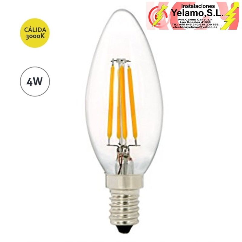 Bombilla Vela LED Bohemia E14 – Luz Cálida Y Ahorradora